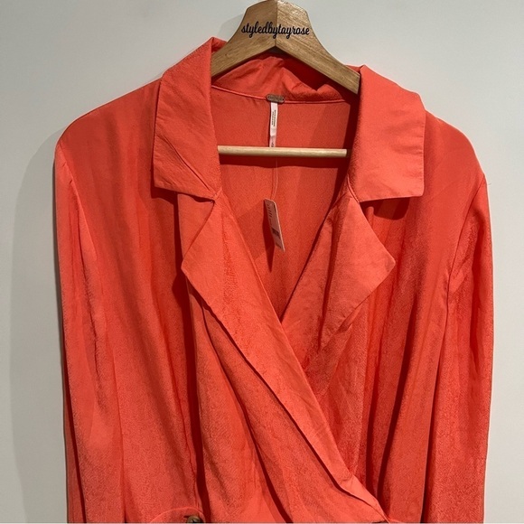 NWT Free People Simone Satin Mini Dress - Picture 9 of 14